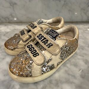 Golden Goose Toddler Silver Glitter Sneakers